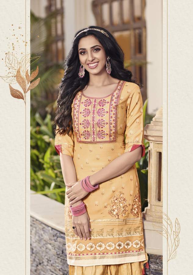 Lavish New Designer Festive Wear Embroidery Heavy Kurti With Bottom Collection